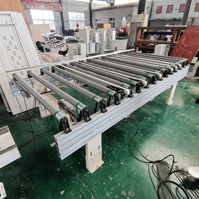 木製ドアアセンブリラインのためのマルチローラーコンベヤー 操作が簡単 長さ3000mm