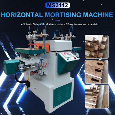 480 KG 木材モルティシング マシン MS3112 CNC ホリゾナルのダブルエンドテンンとグルーブマシン