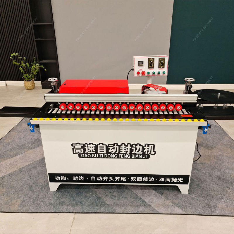 完全自動 小型ブロックボード 圧力ロールホイール エッジバンドリングマシン 150 KG 重量